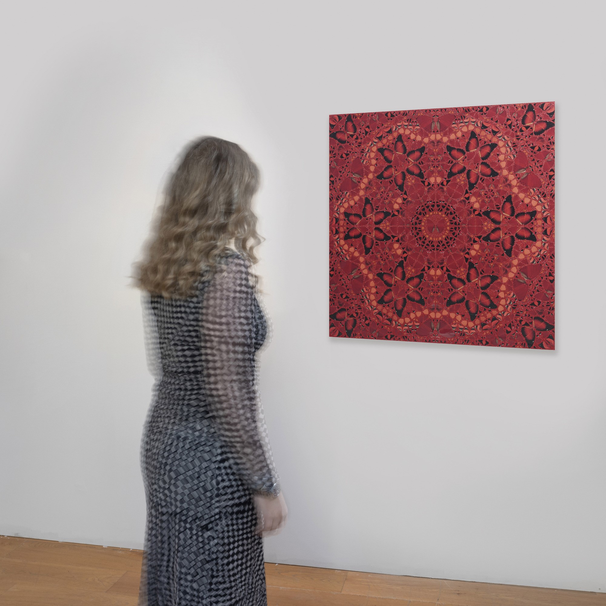 Damien Hirst - Wu Zetian - Le imperatrici, stampa giclée con glitter su pannello composito di all...
