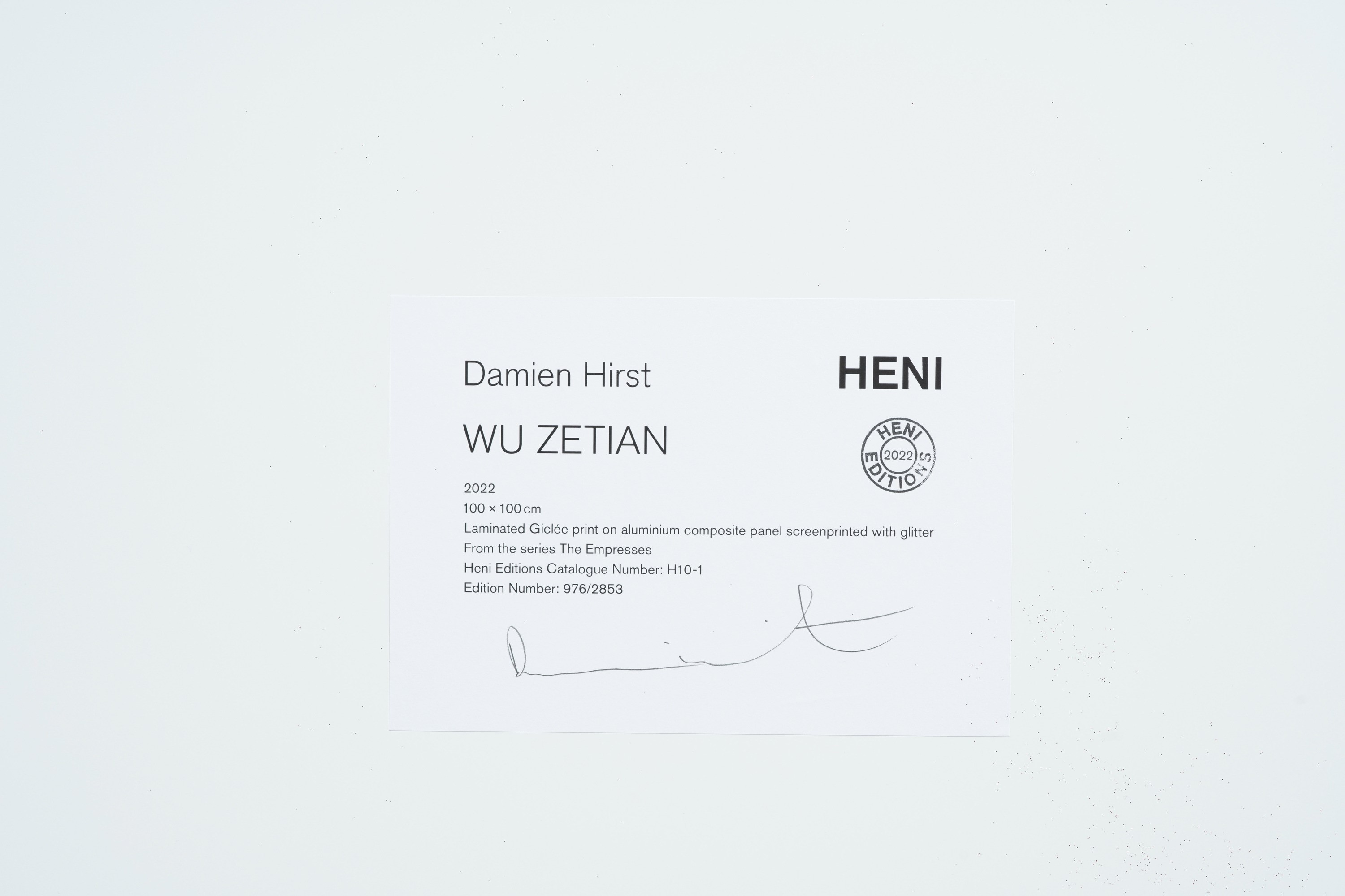 Damien Hirst - Wu Zetian - Le imperatrici, stampa giclée con glitter su pannello composito di all...