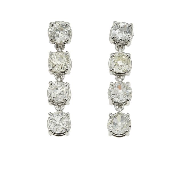 Pair of old-cur diamond earrings