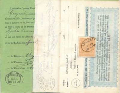 1874 - Regno D’italia - Ricognizione Postale - Libretto Completo di 8 Pagine con Annullo di Girge...
