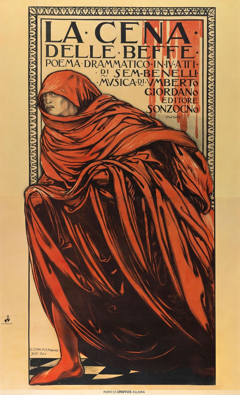 Galileo Chini : La Cena delle Beffe  - Auction POP Culture and Vintage Posters - Cambi Casa d'Aste