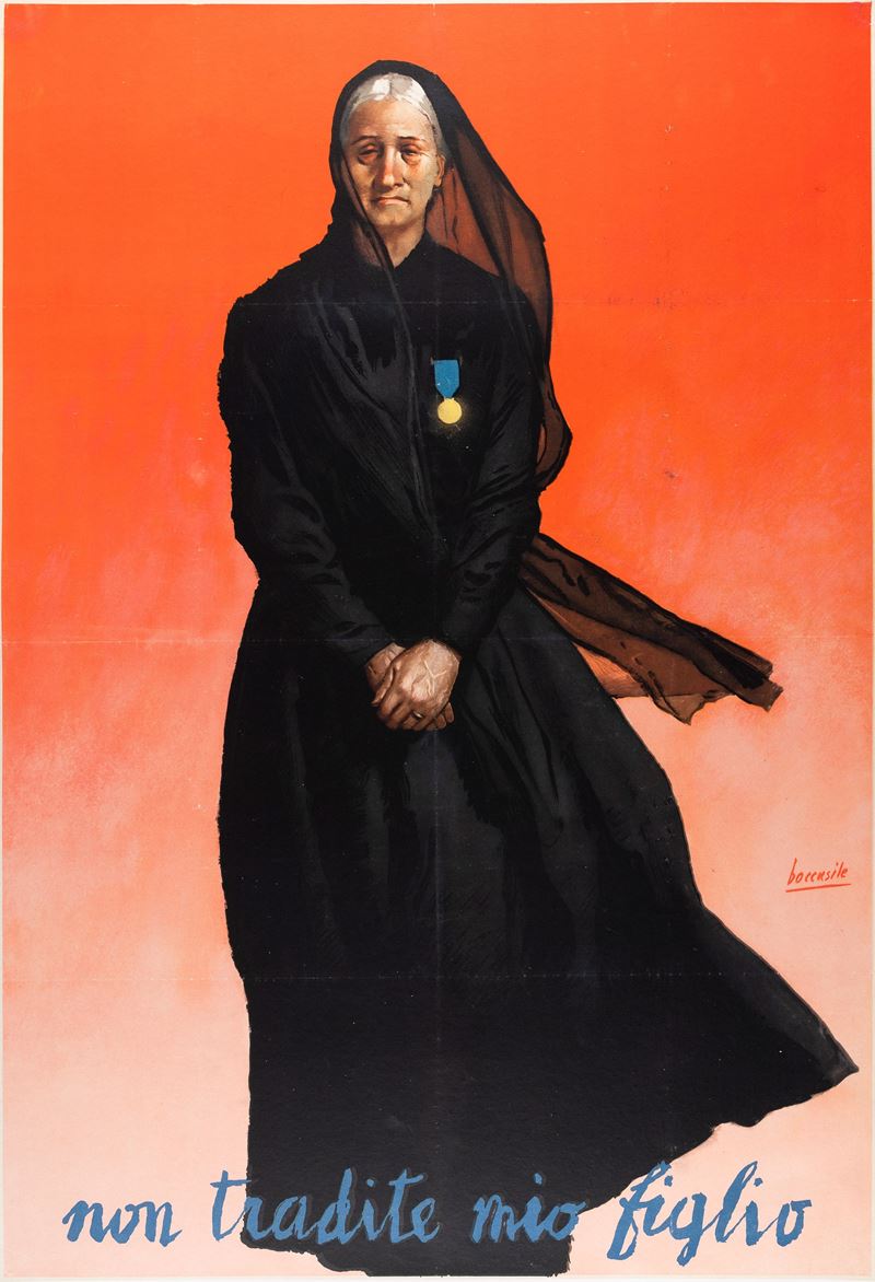 Gino Boccasile : Non tradite mio figlio  - Auction POP Culture and Vintage Posters - Cambi Casa d'Aste