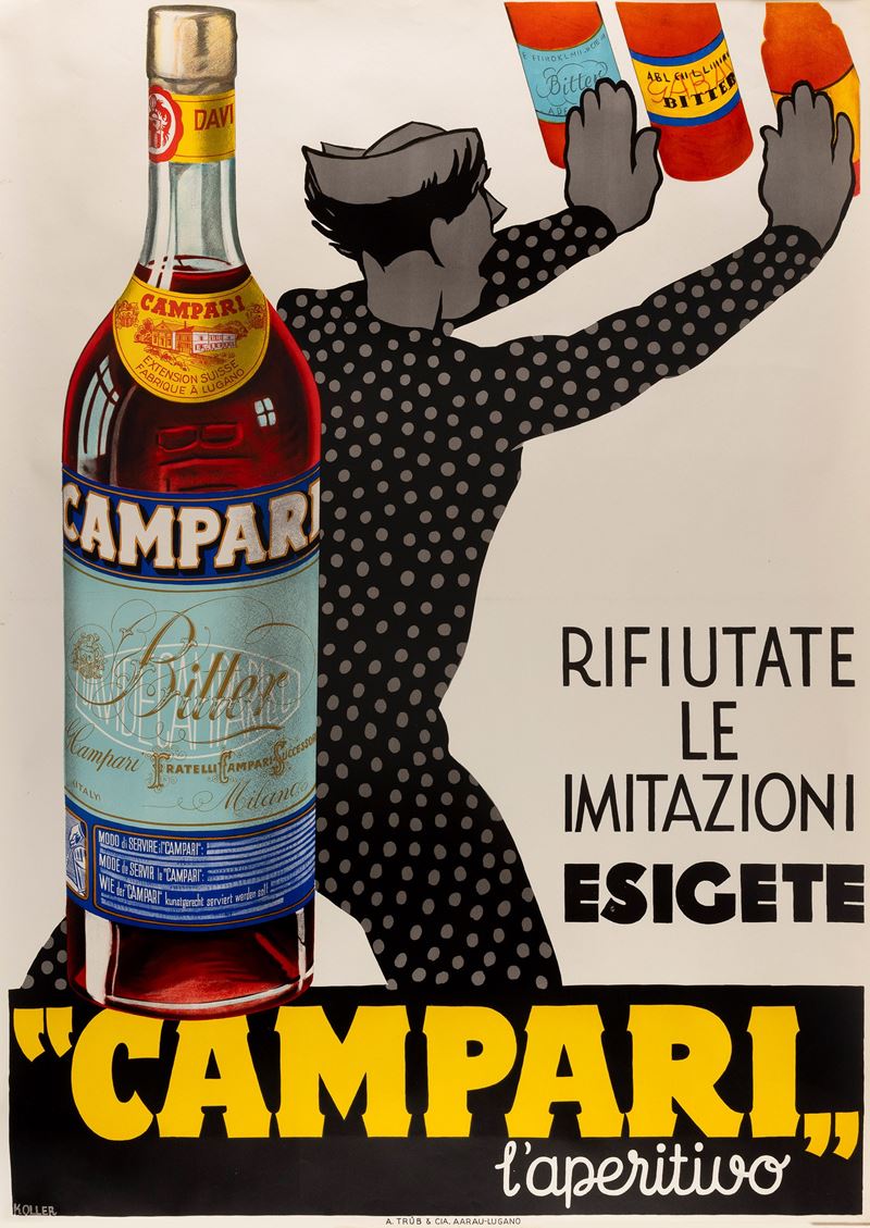 Louis Koller : Esigete "Campari" l'aperitivo  - Auction POP Culture and Vintage Posters - Cambi Casa d'Aste