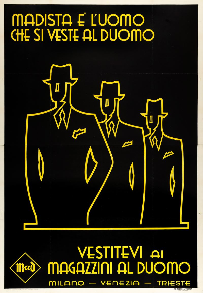 Anonimo : Vestitevi al Magazzino al Duomo  - Auction POP Culture and Vintage Posters - Cambi Casa d'Aste