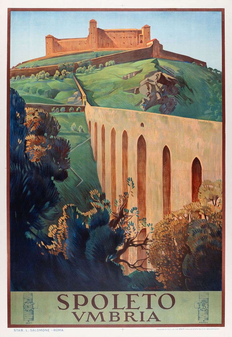 Cesare Angelo Simonetti : Spoleto - Umbria  - Auction POP Culture and Vintage Posters - Cambi Casa d'Aste