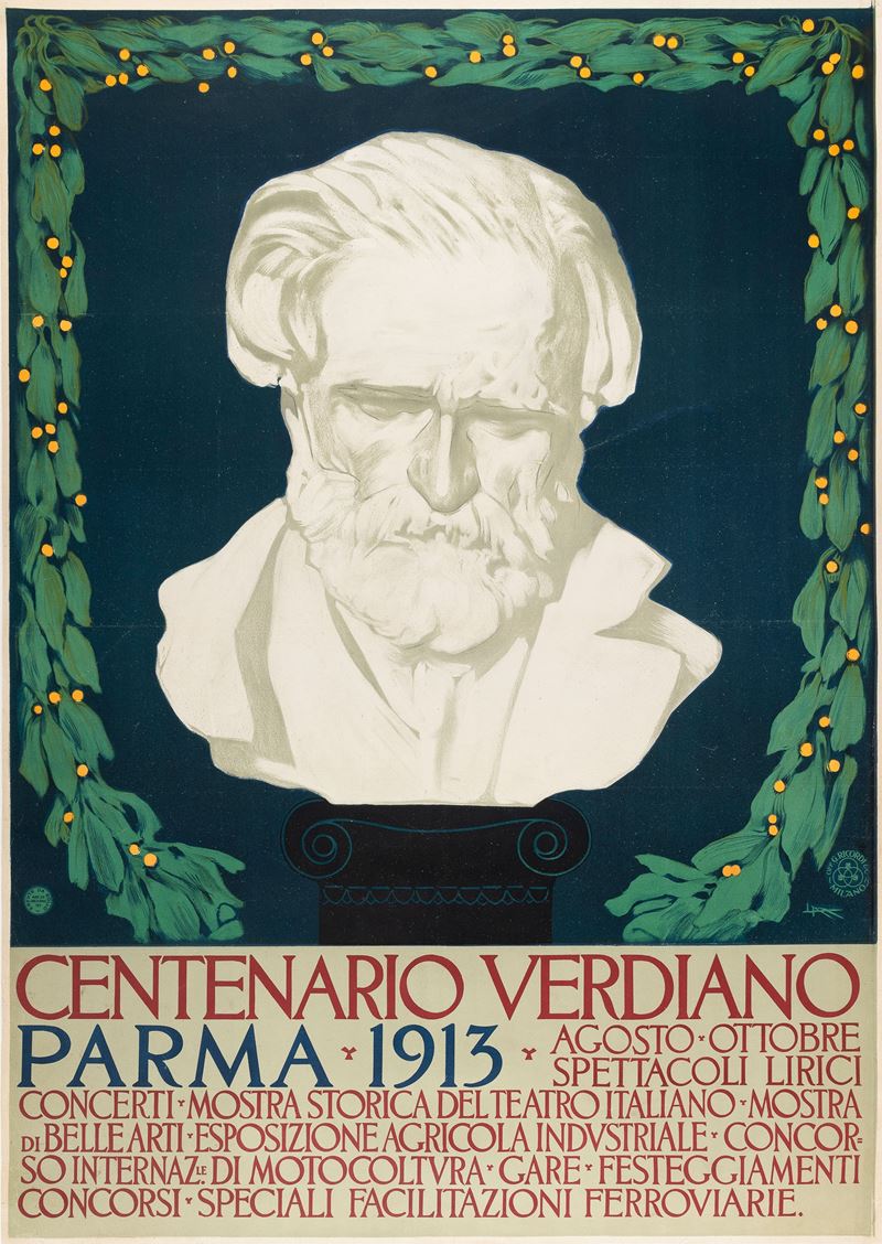Leopoldo Metlicovitz : Centenario Verdiano  - Auction POP Culture and Vintage Posters - Cambi Casa d'Aste