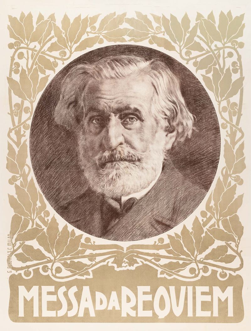 Anonimo : Messa da Requiem - Giuseppe Verdi  - Auction POP Culture and Vintage Posters - Cambi Casa d'Aste