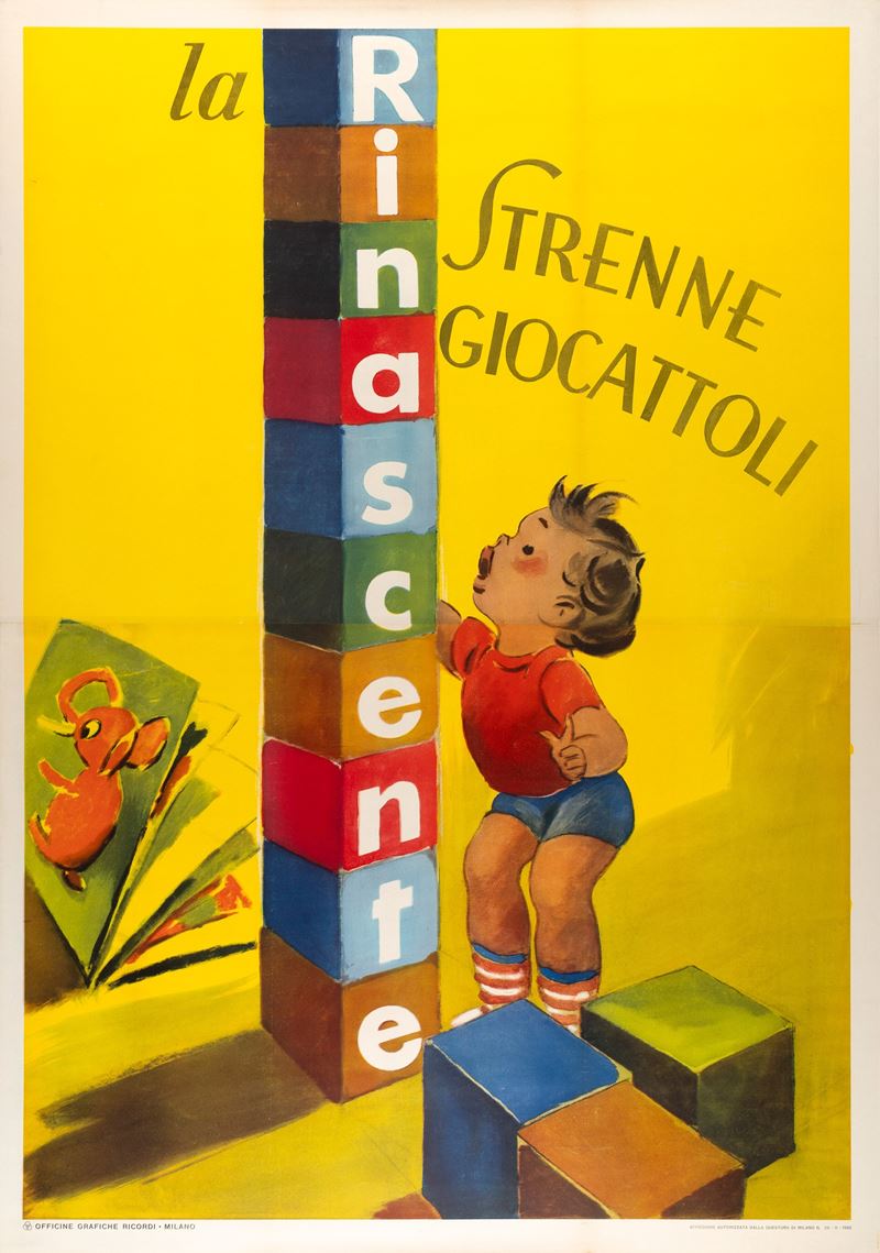 Marcello Dudovich,Anonimo : La Rinascente La Strenne Giocattoli  - Auction POP Culture and Vintage Posters - Cambi Casa d'Aste