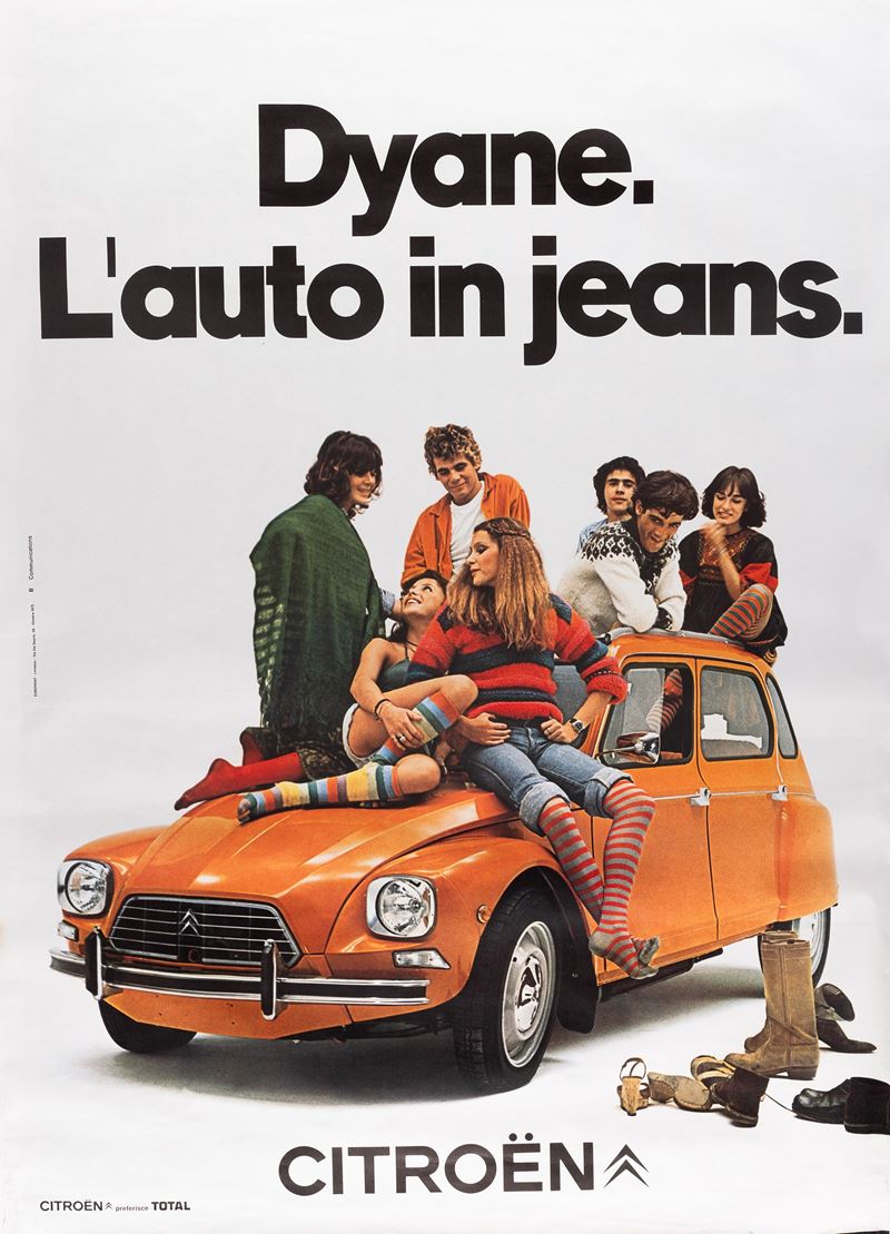 Anonimo : Dyane. L’auto in jeans  - Auction POP Culture and Vintage Posters - Cambi Casa d'Aste