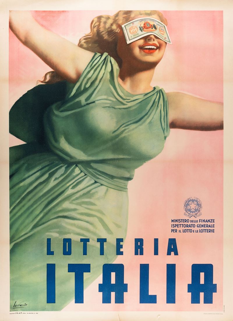 Gino Boccasile : Lotteria Italia  - Auction POP Culture and Vintage Posters - Cambi Casa d'Aste