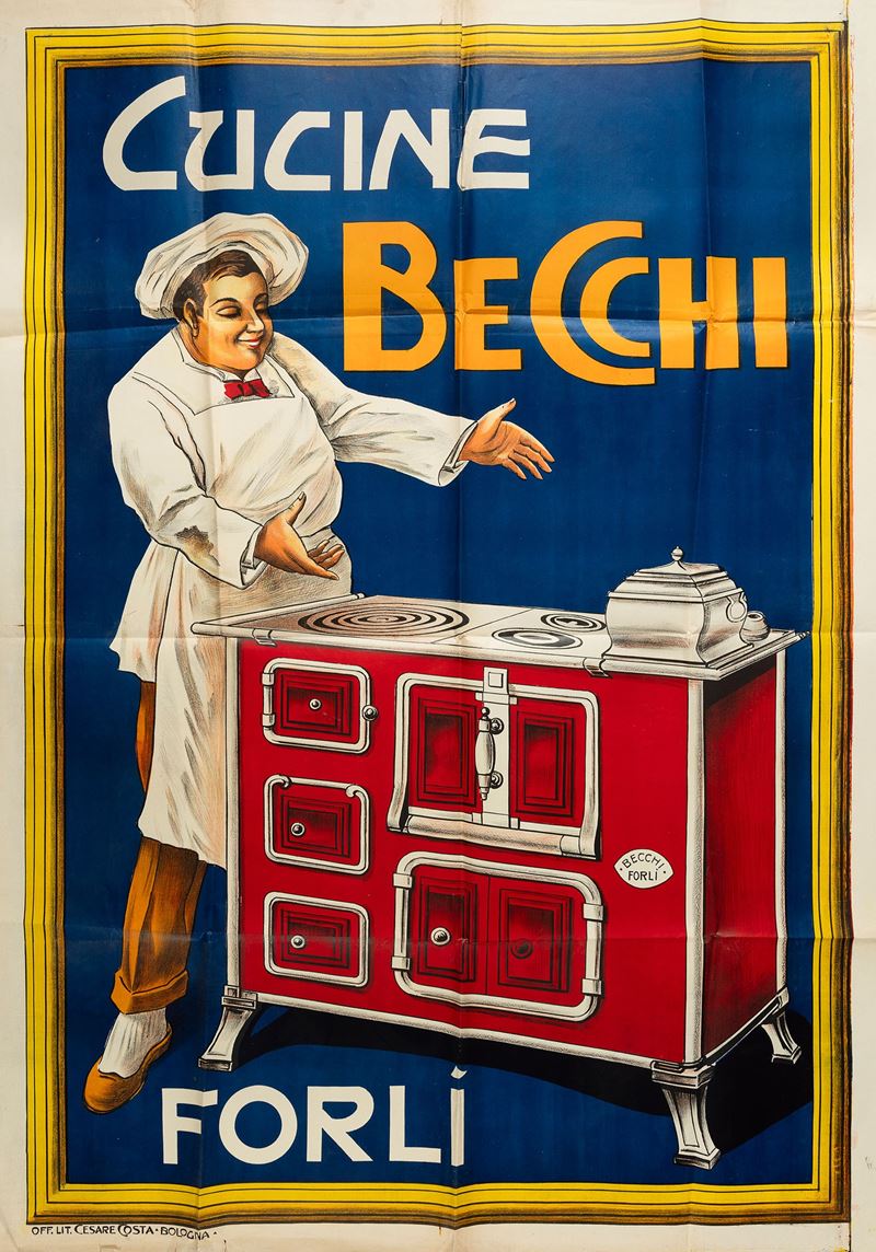 Anonimo : Cucine Becchi - Forlì  - Auction POP Culture and Vintage Posters - Cambi Casa d'Aste