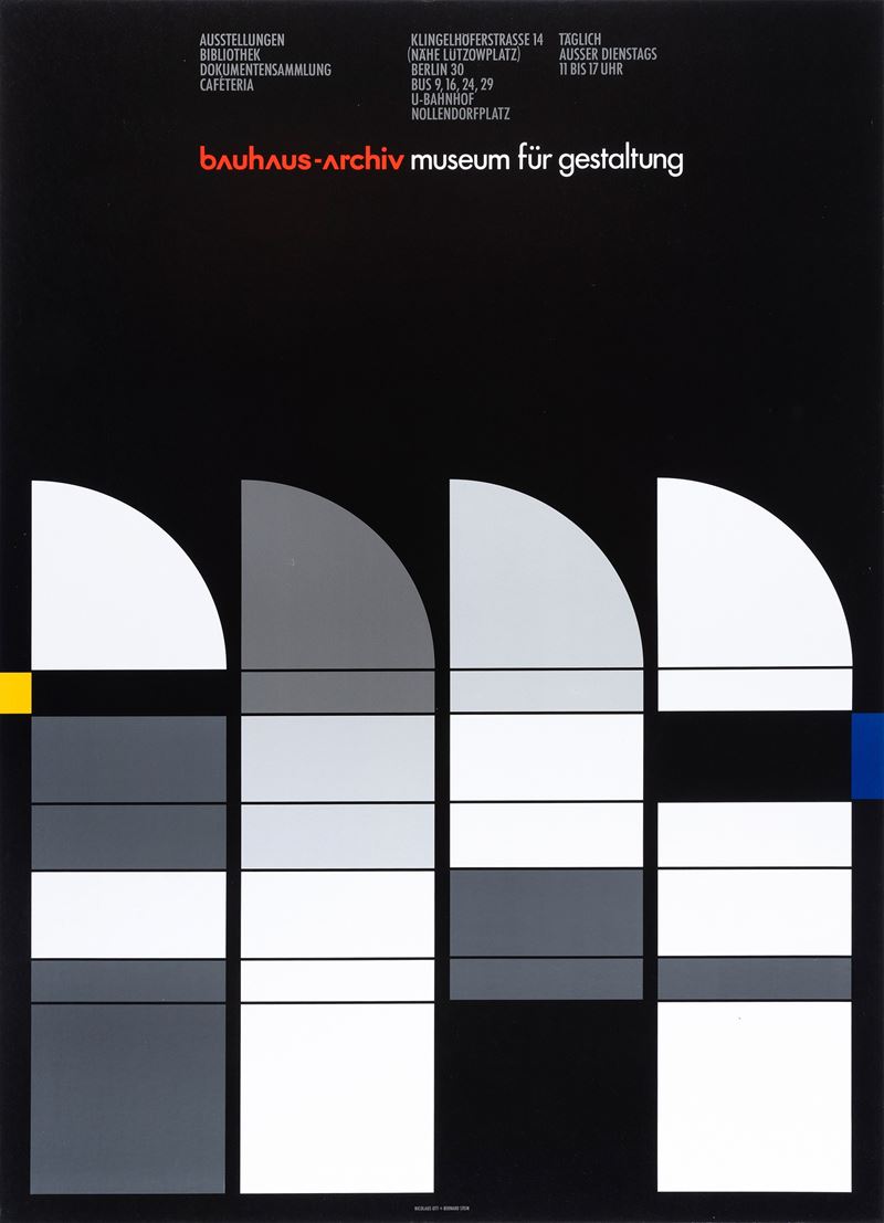 Bernard Stein : Bauhaus-archiv museum für gestaltung - Berlino  - Auction POP Culture and Vintage Posters - Cambi Casa d'Aste