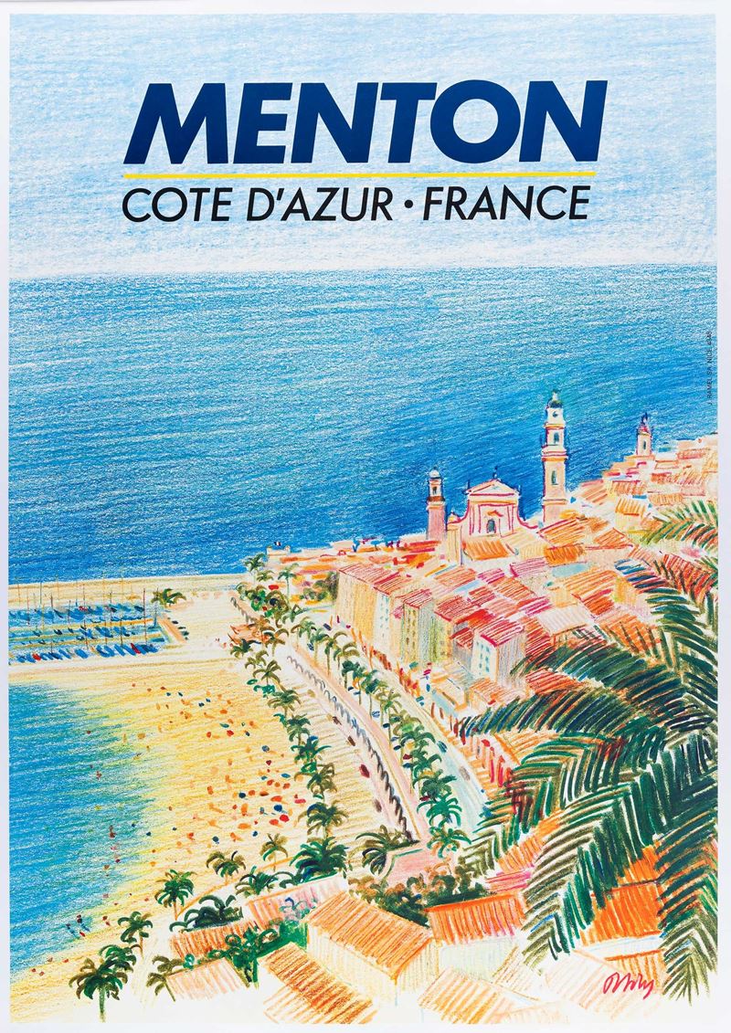 Artista non identificato : Menton - Francia  - Auction POP Culture and Vintage Posters - Cambi Casa d'Aste