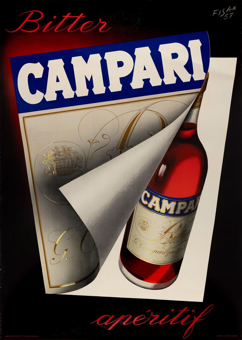 Carlo Fisanotti Fisa : Bitter Campari apéritif  - Auction POP Culture and Vintage Posters - Cambi Casa d'Aste