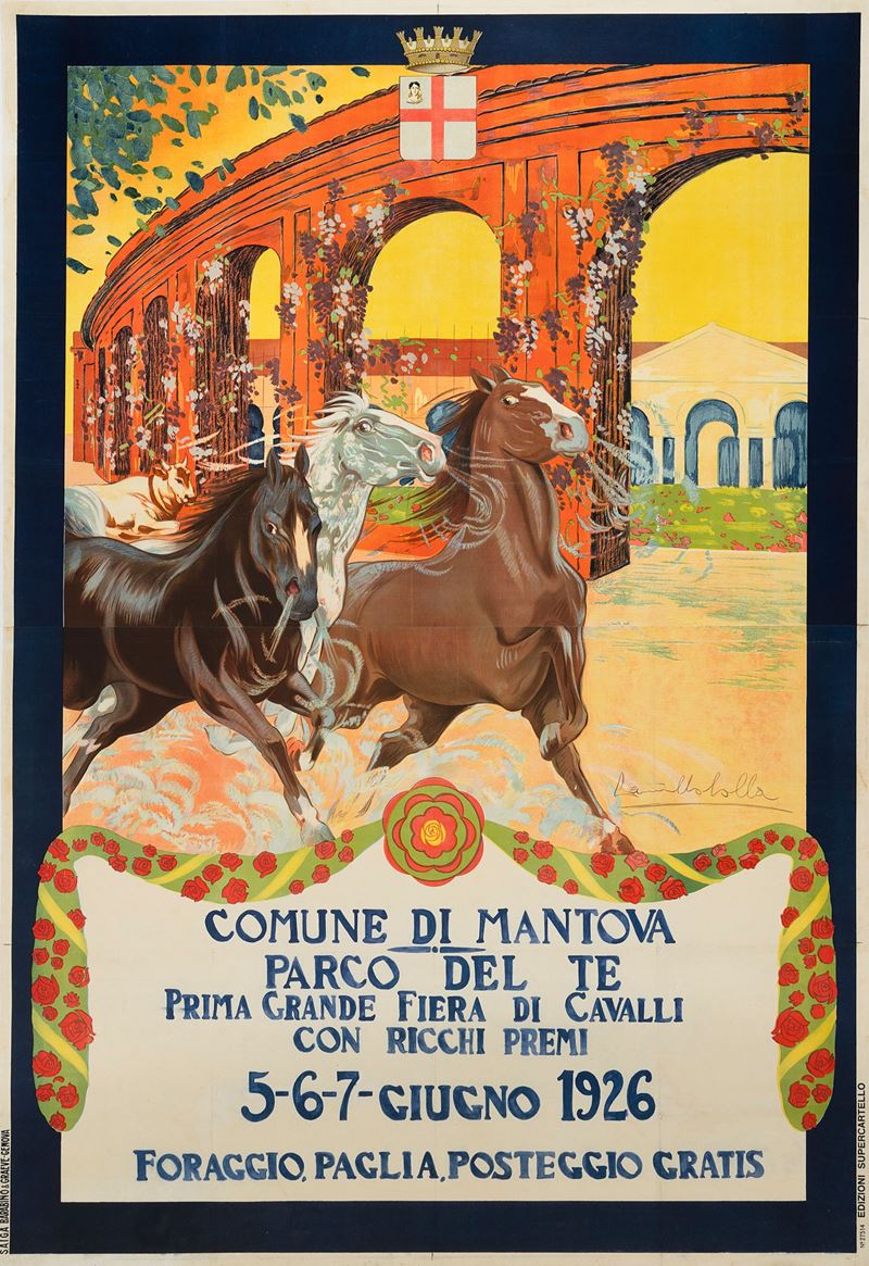 Camillo Colla : Fiera Cavalli Mantova  - Auction POP Culture and Vintage Posters - Cambi Casa d'Aste