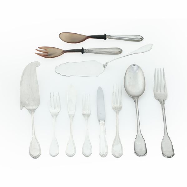 Servizio di posate. Argenteria veneta del XX secolo, argentiere Rino Greggio, Padova