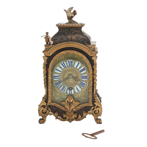 Pendola da tavolo stile Boulle. XIX secolo