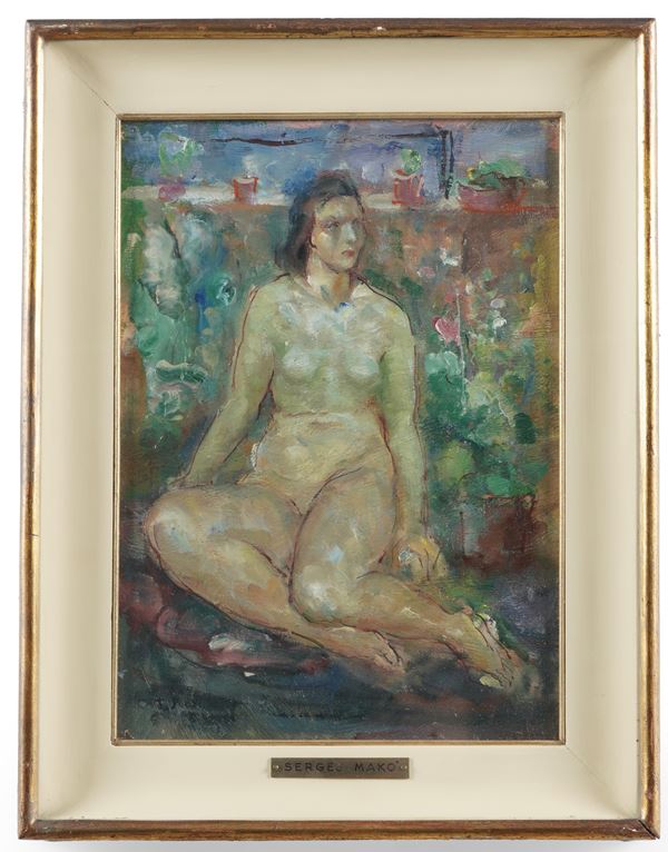 Sergej Makò (1885-1953) Nuda seduta, 1948