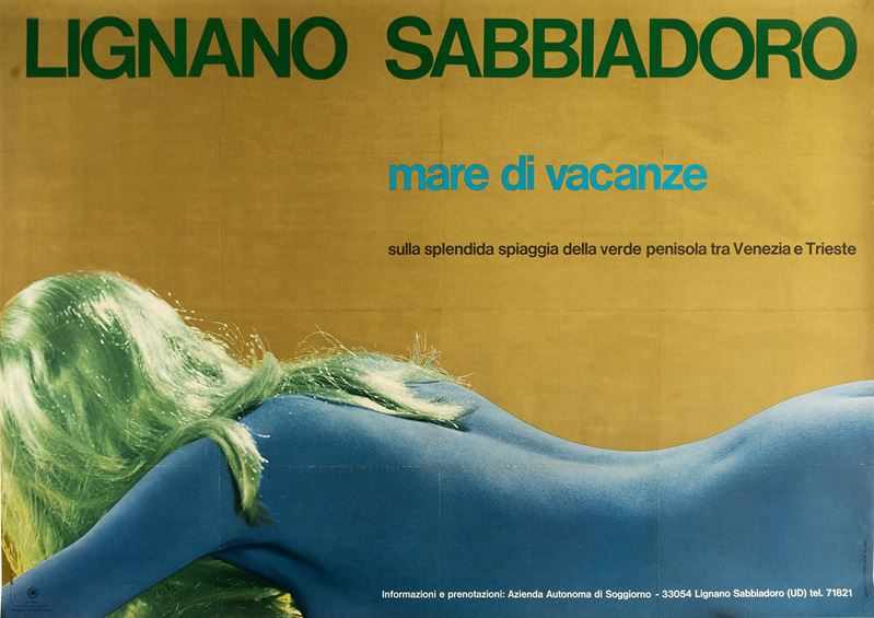 Anonimo : Lignano Sabbiadoro - mare di vacanze  - Auction POP Culture and Vintage Posters - Cambi Casa d'Aste