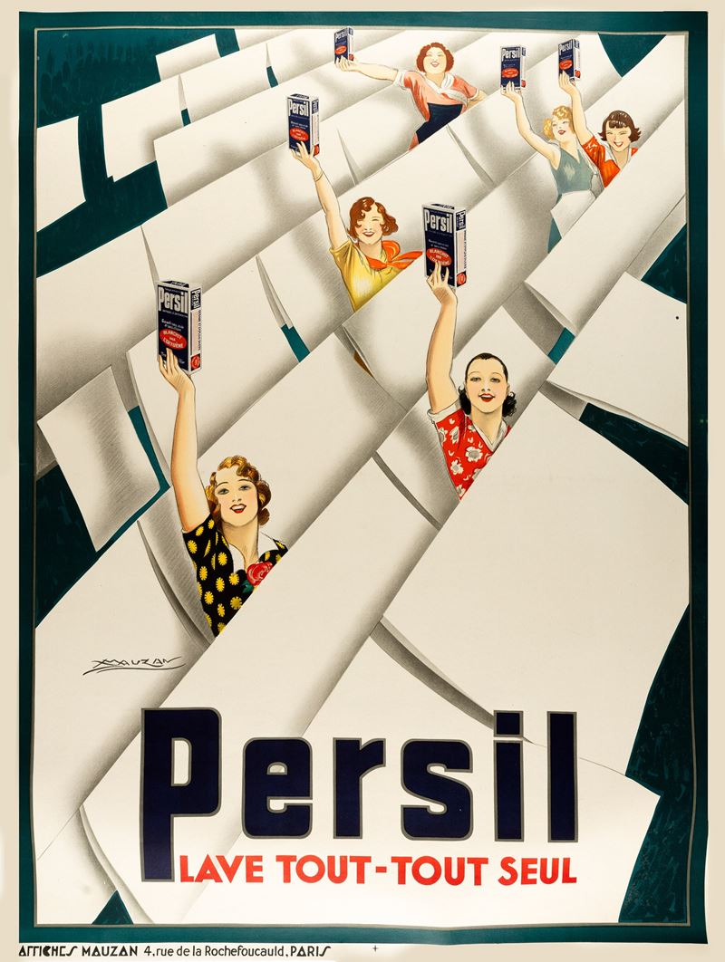 Achille Luciano Mauzan : Persil: Lave Tout - Tout Seul  - Auction POP Culture and Vintage Posters - Cambi Casa d'Aste