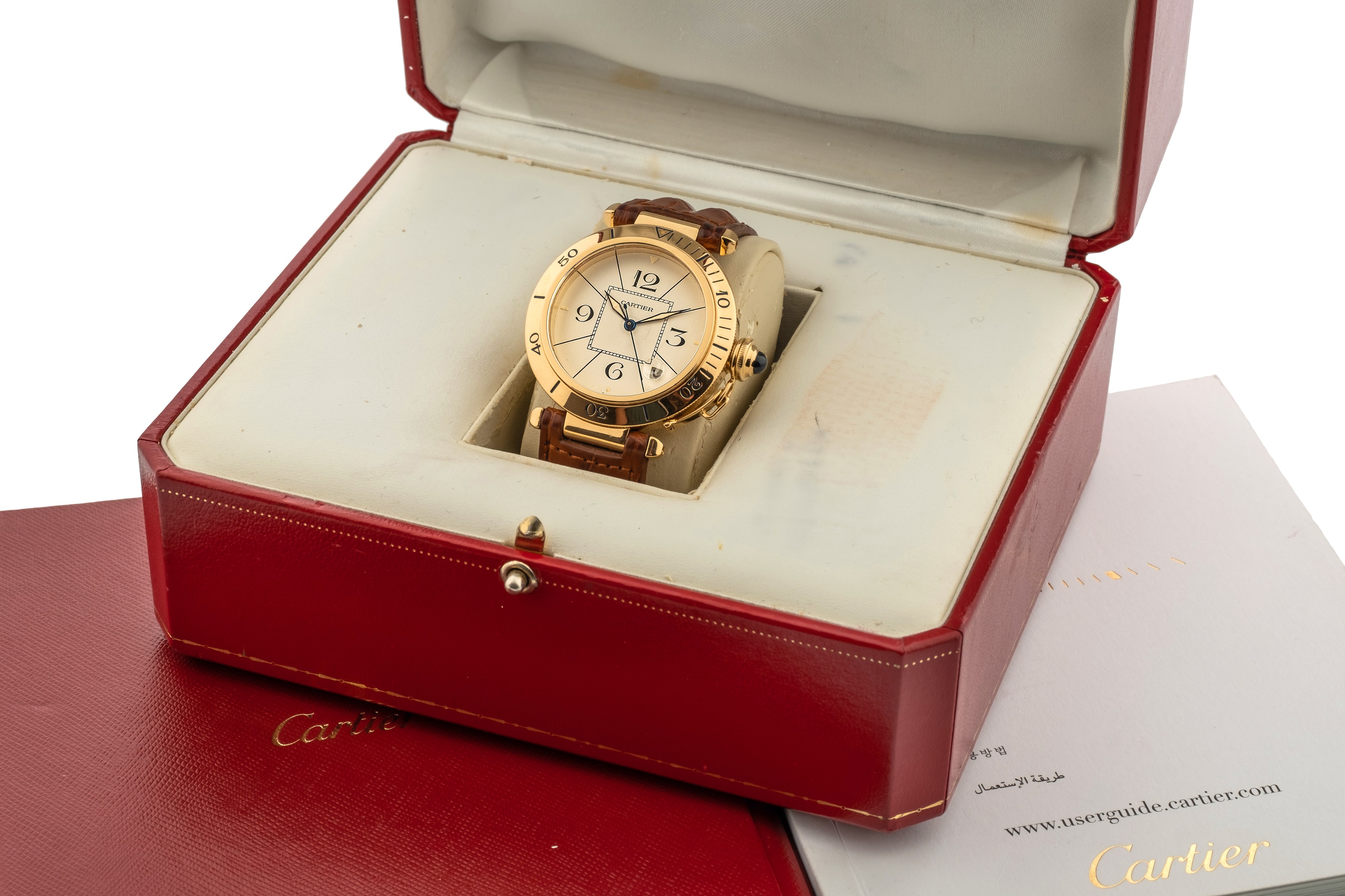 Cartier - Pasha Ref 1020 in Oro Giallo 18k Movimento Automatico, Scatola e Garanzia, Circa 1990