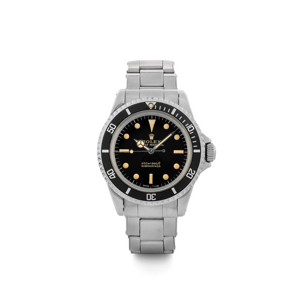 Rolex - Rare Submariner ref 5513 steel, black Gilt dial, automatic, circa 1966