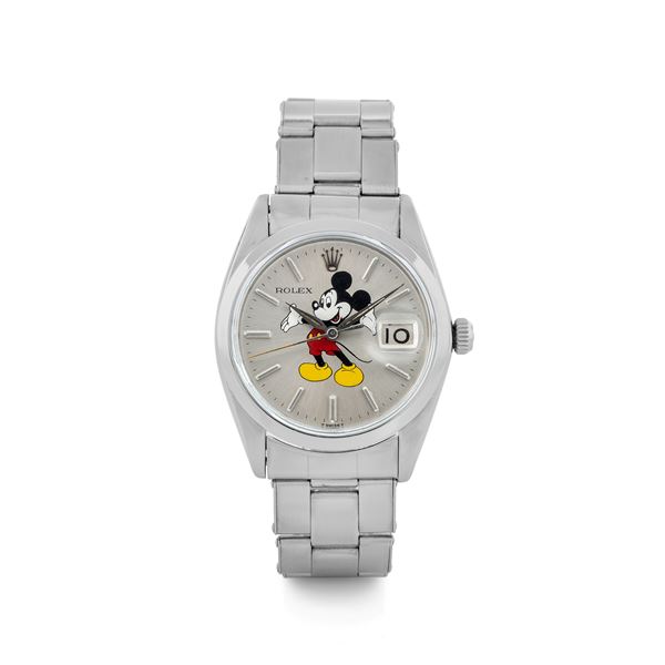Rolex - Oyster Date ref 6694 Fantasy Mickey Mouse in steel, manual winding, circa 1964