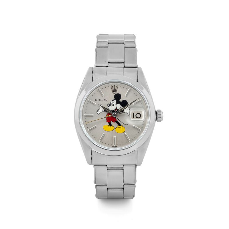 Rolex : Oyster Date ref 6694 Fantasy Mickey Mouse in steel, manual winding, circa 1964  - Auction Watches - Cambi Casa d'Aste