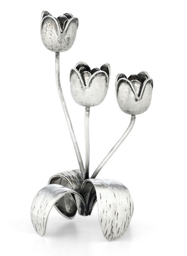 Candelabro guisa di tulipani. Finzi Arte di Arrigo e Olga Finzi, Milano anni’60