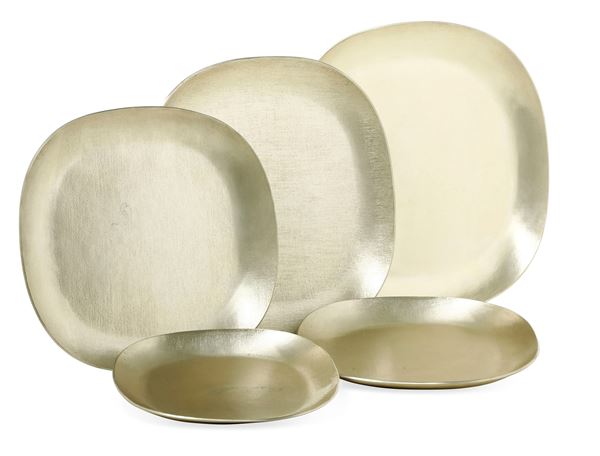 Cinque vassoi. Finzi Arte di Arrigo e Olga Finzi, Milano anni’60