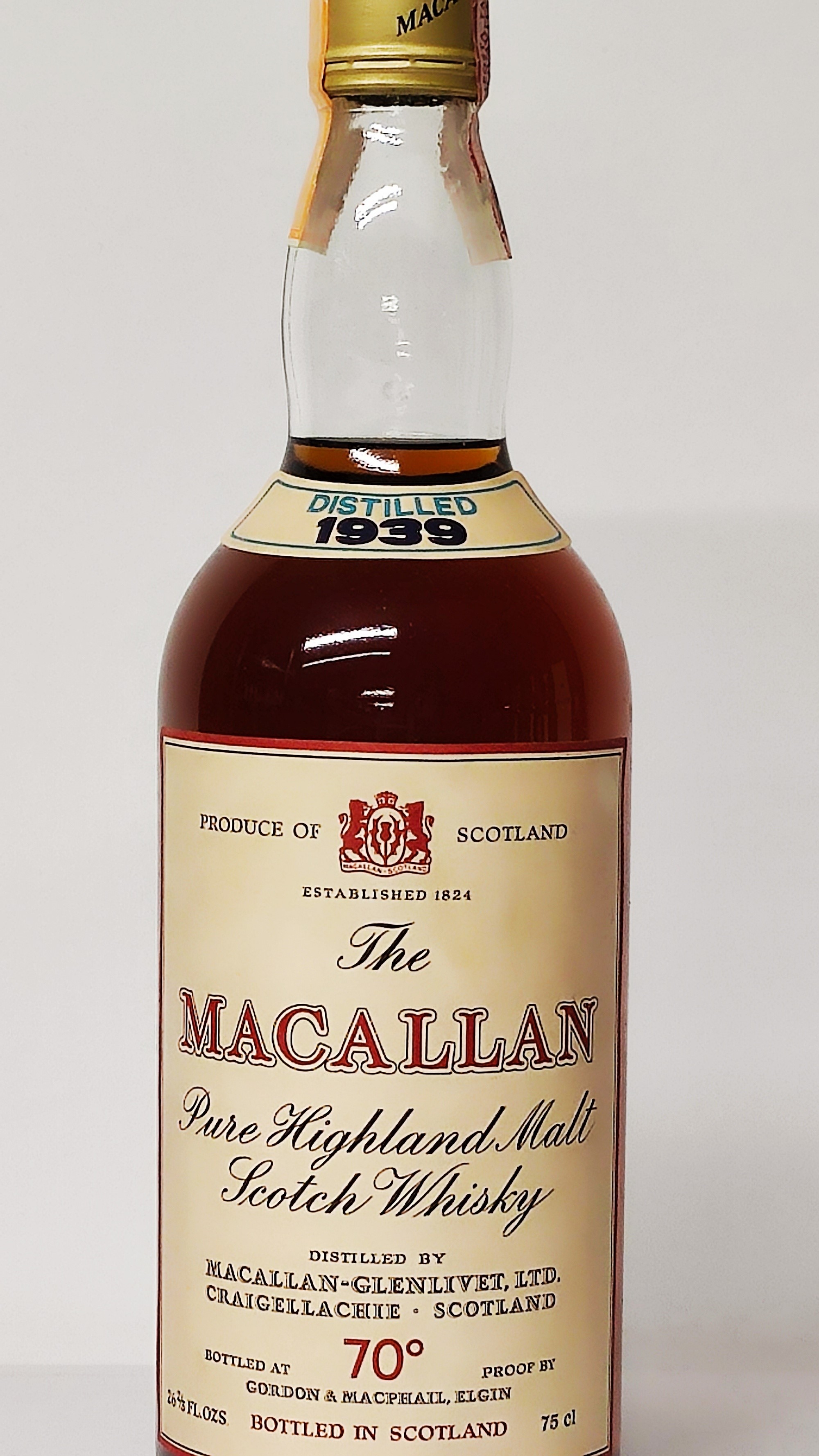 Macallan-glenlivet 1939, Pure Highland Malt Scotch Whisky