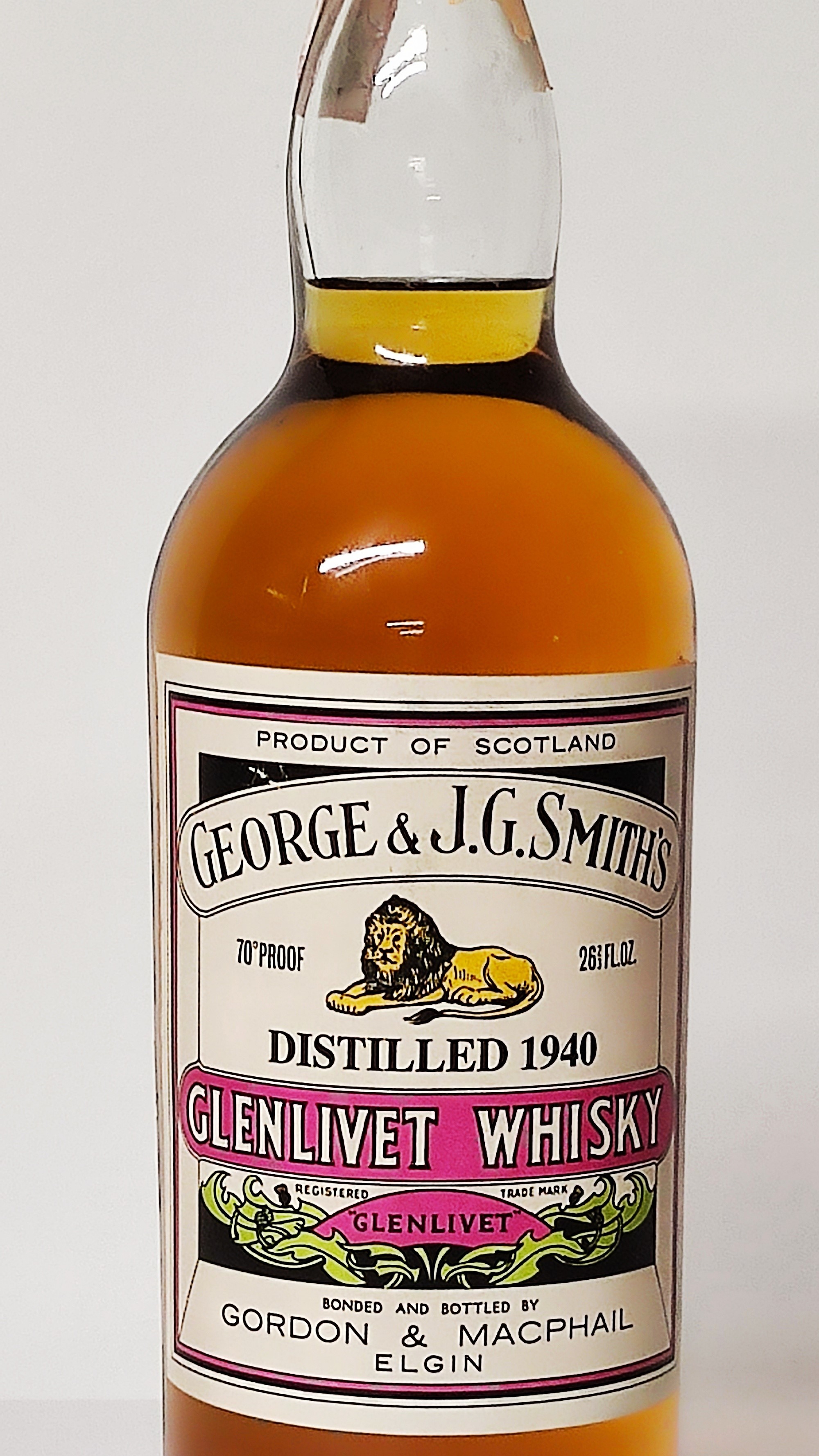 Glenlivet Gordon & Macphail 1940, Malt Scotch Whisky