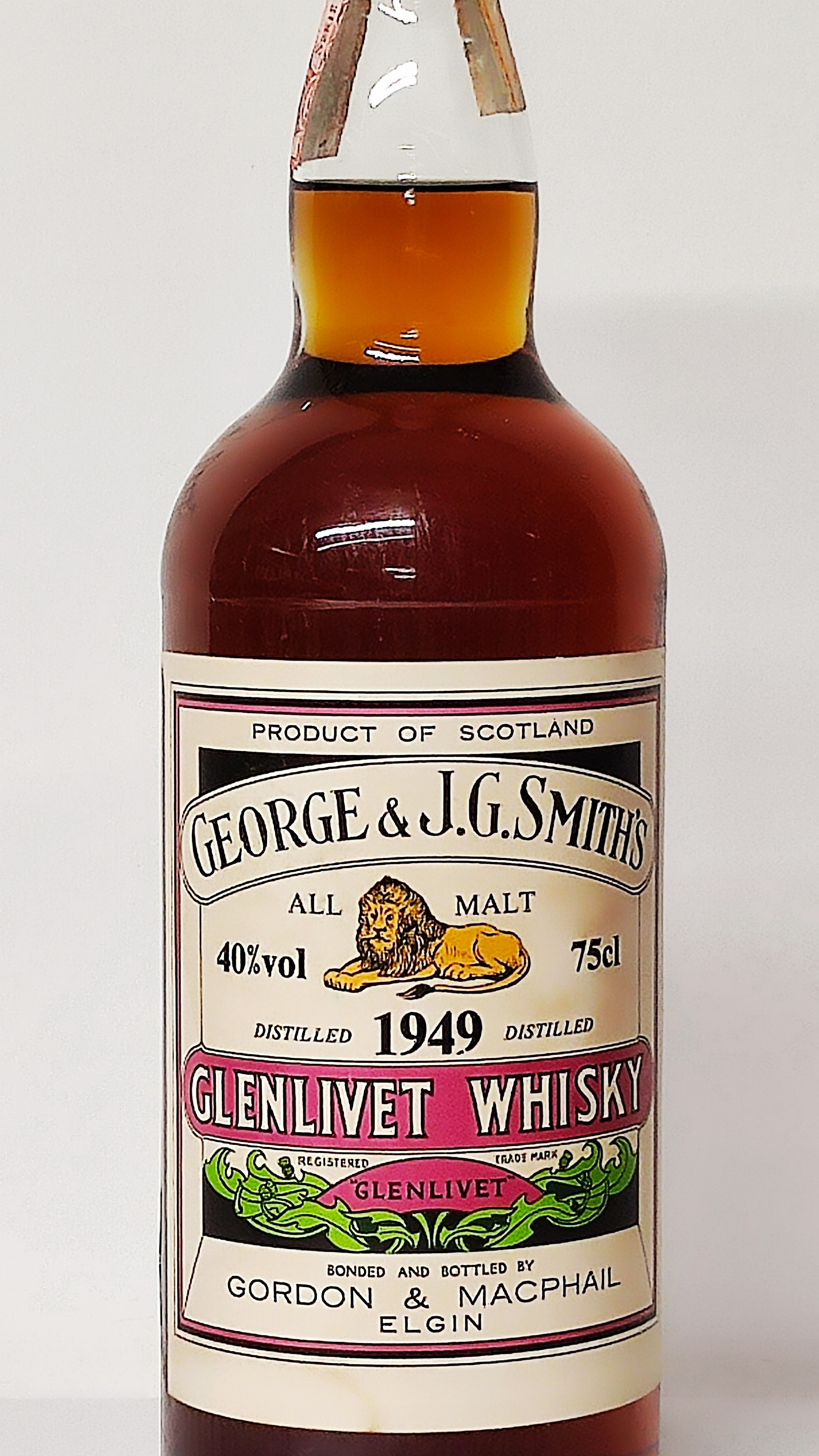 Glenlivet Gordon & Macphail 1949, Malt Scotch Whisky