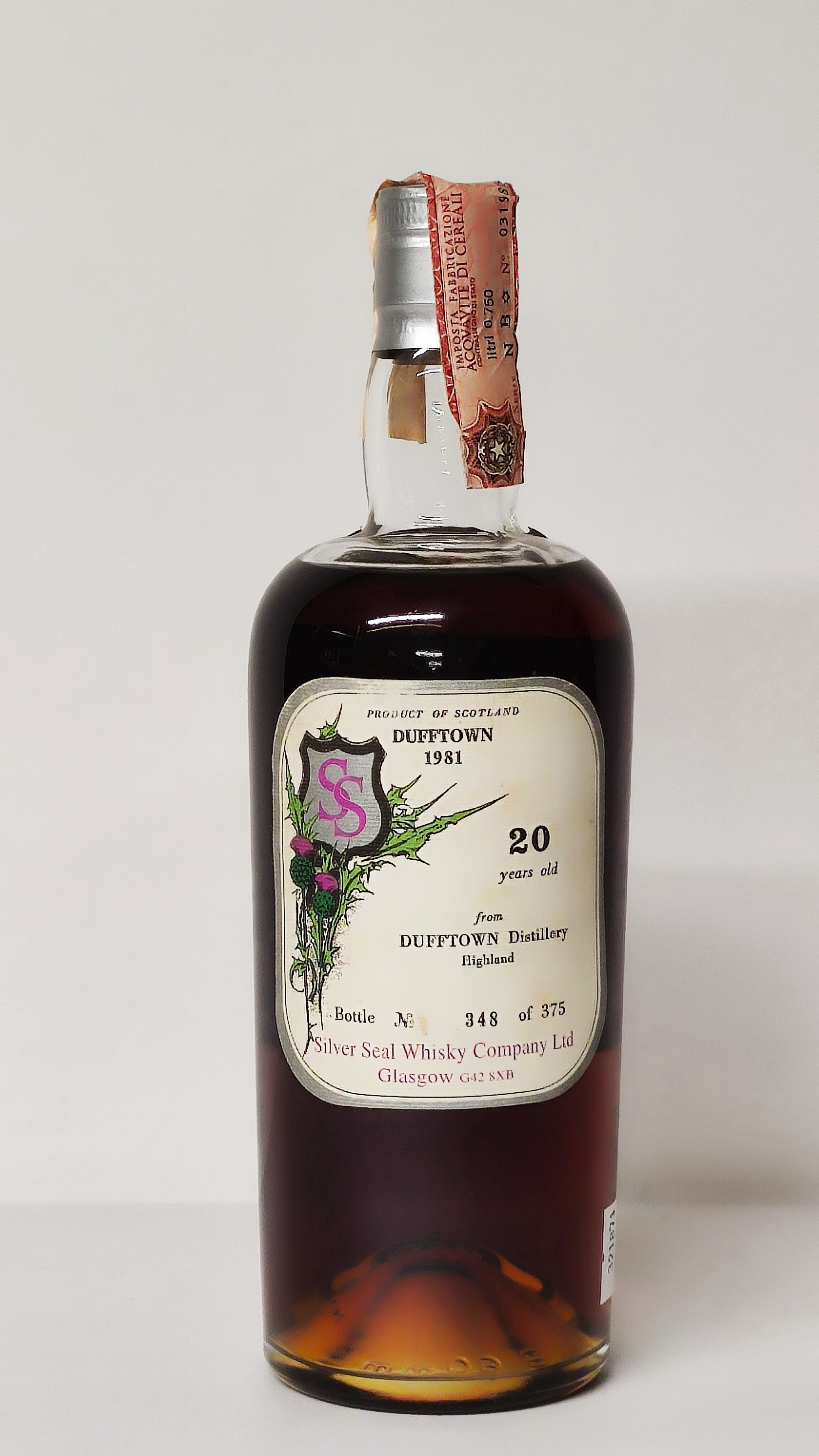 Dufftown Silver Seal 20 Years Old 1981, Pure Highland Malt Scotch Whisky