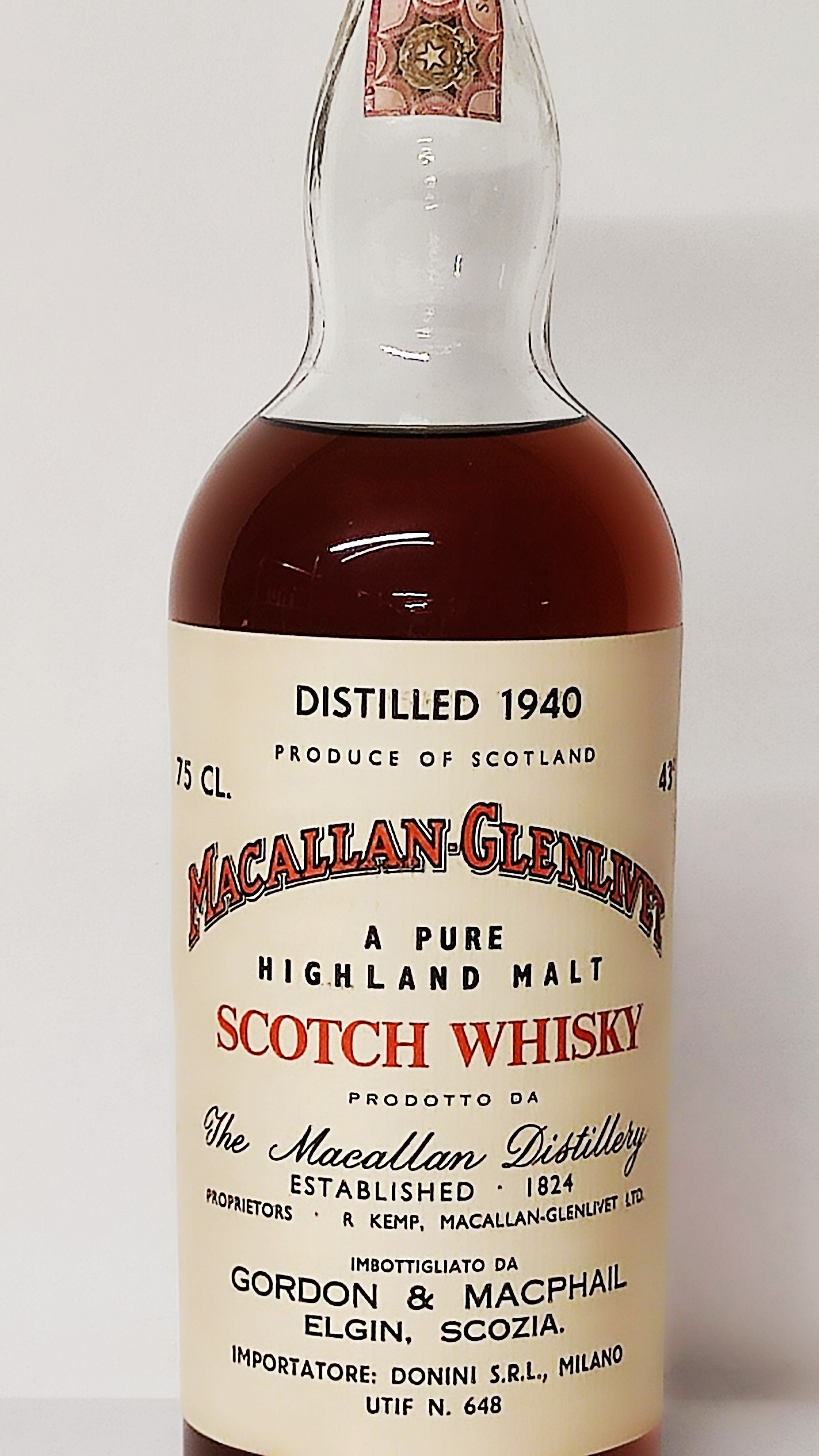 Macallan-glenlivet 1940, Pure Highland Malt Scotch Whisky