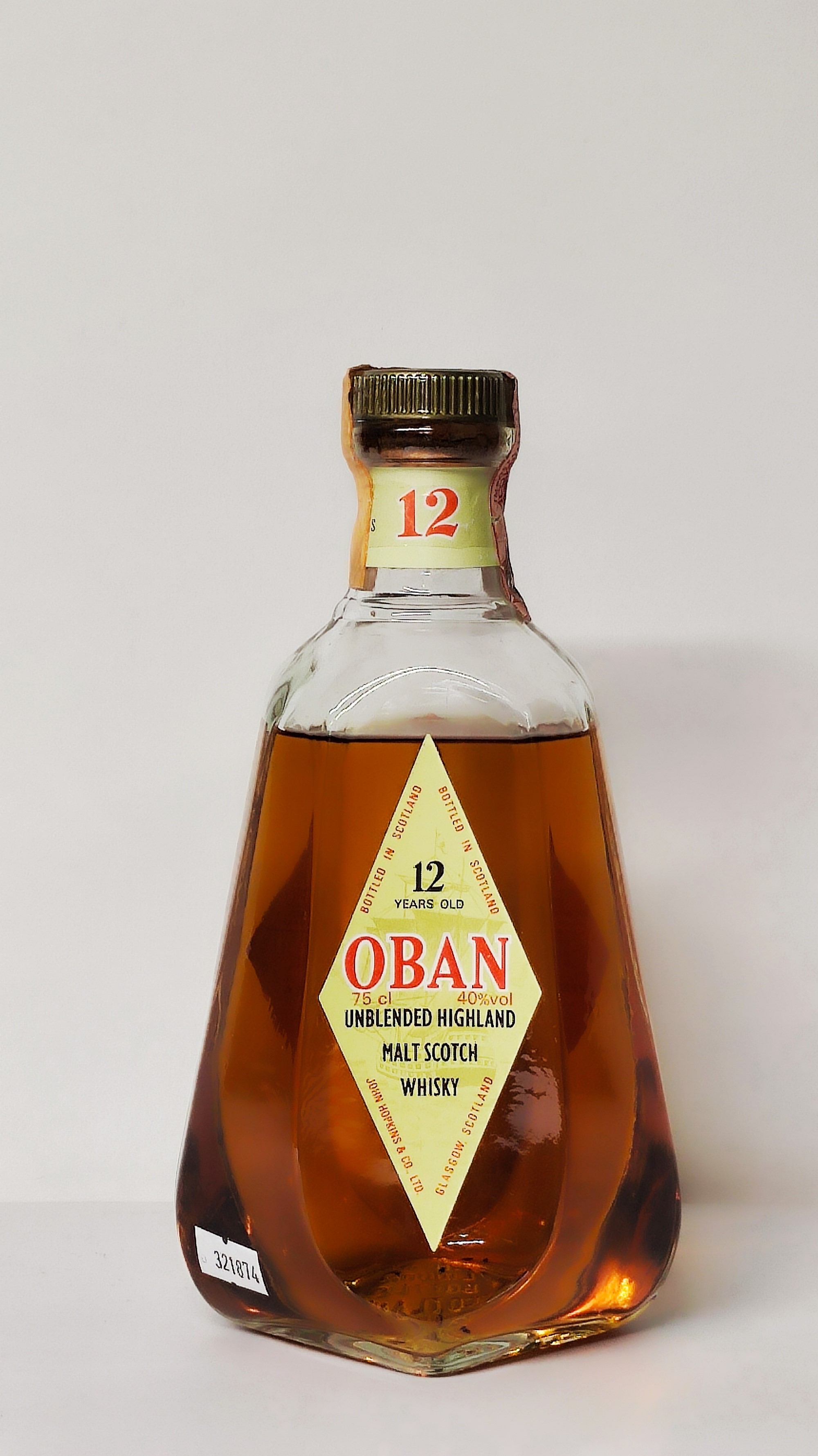 Oban Unblended 12 Years Old, Highland Malt Scotch Whisky
