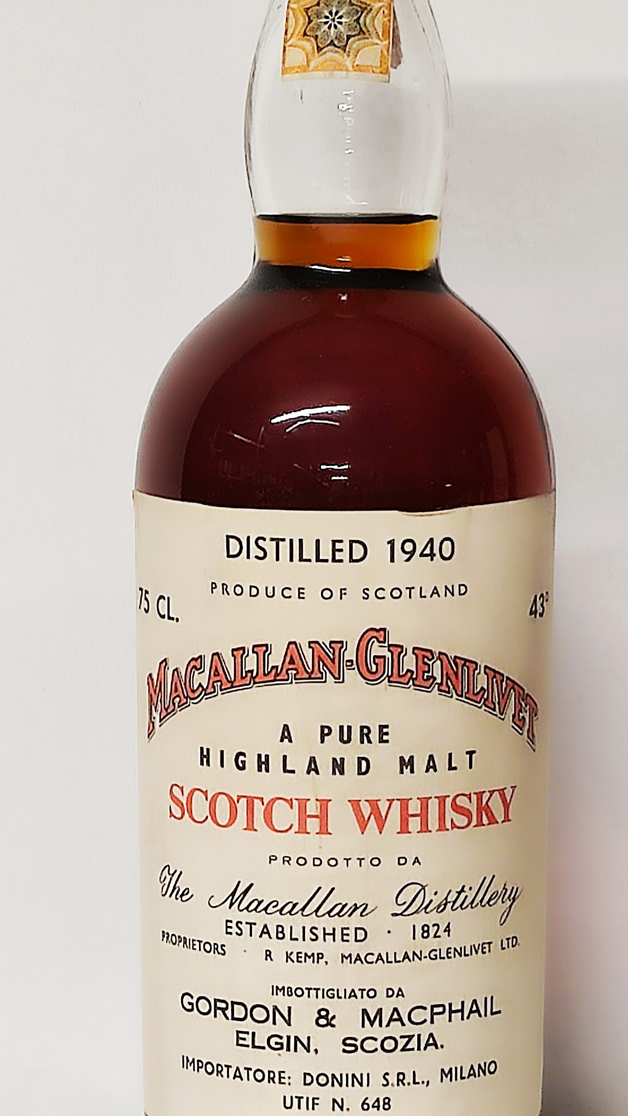 Macallan-glenlivet 1940, Pure Highland Malt Scotch Whisky