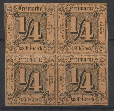 1852 - Antichi Stati Tedeschi - Turn Und Taxis - Stati del Nord - 1/4 Silbergroschen (michel 1).