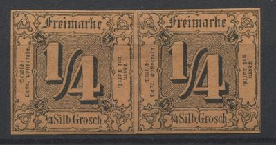 1852 - Antichi Stati Tedeschi - Turn Und Taxis - Stati del Nord - 1/4 Silbergroschen (michel 1).