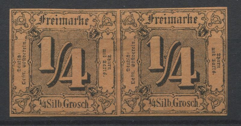 1852 - Antichi Stati Tedeschi - Turn und Taxis - Stati del nord - 1/4 Silbergroschen (Michel 1).  - Asta Filatelia e Storia Postale - Cambi Casa d'Aste