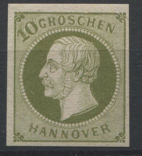 1863 - Antichi Stati Tedeschi - Hannover - 3 pfenning verde (Unif. 15).