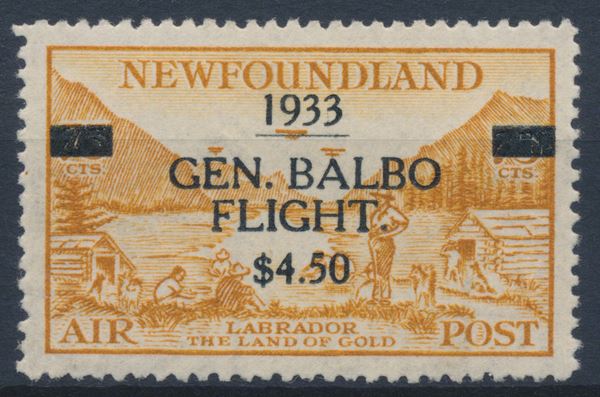 1933 – Terranova – Posta Aerea – Crociera aerea del Generale Balbo – 4,50$ su 75 cent. (Yvert 18).