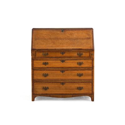 Ribalta a quattro cassetti, mobile in legno, XX secolo