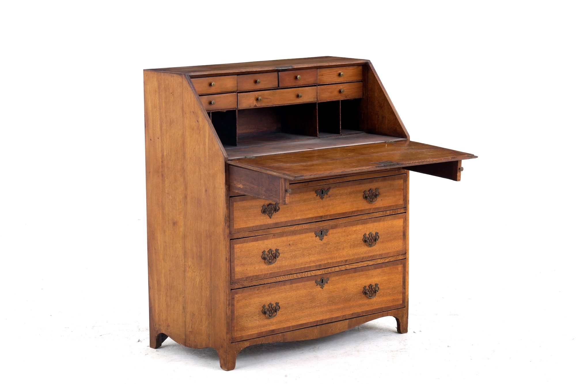 Ribalta a quattro cassetti, mobile in legno, XX secolo