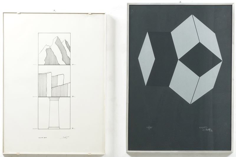 Lotto composto da due grafiche  - Auction Modern & Contemporary - Cambi Casa d'Aste