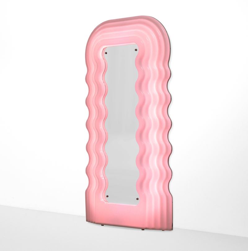 Ettore Sottsass : Specchiera luminosa mod. Ultrafragola  - Asta Design - Cambi Casa d'Aste