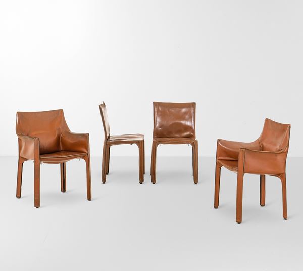 Mario Bellini - Quattro sedie mod. 412 Cab