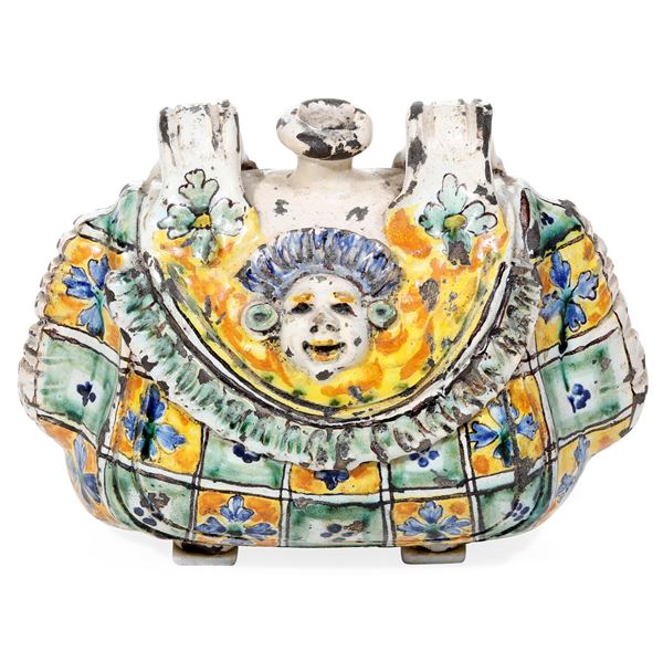 Fiasca da pellegrino Sicilia, Caltagirone, XIX secolo