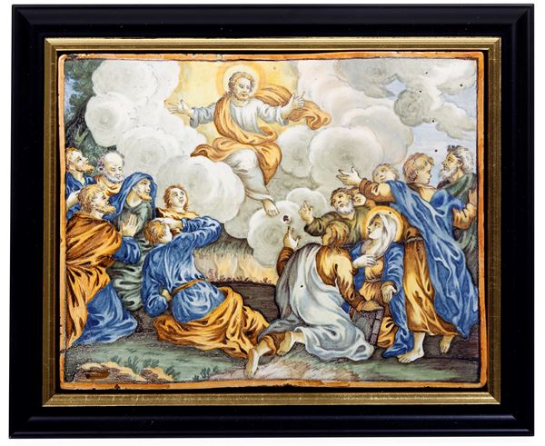 Targa con Ascensione Castelli, Bottega Gentili, seconda metà del XVIII secolo