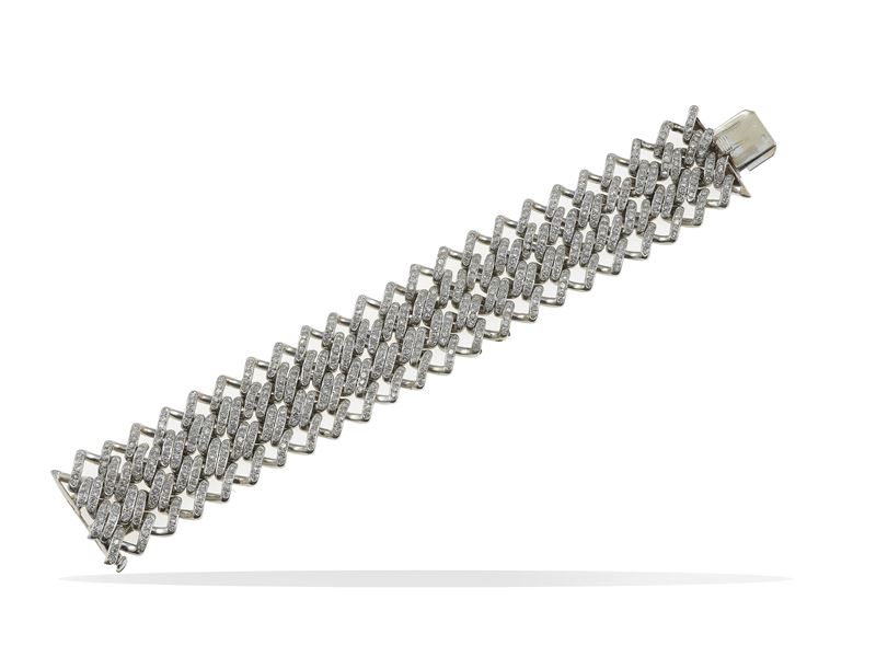 Huit-huit diamond and platinum bracelet  - Auction Fine Jewels - Cambi Casa d'Aste